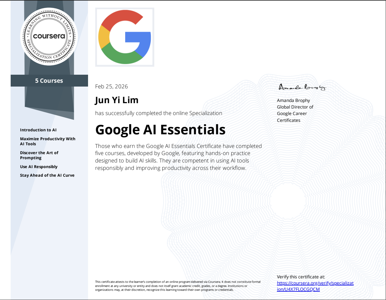 Google - AI Essentials